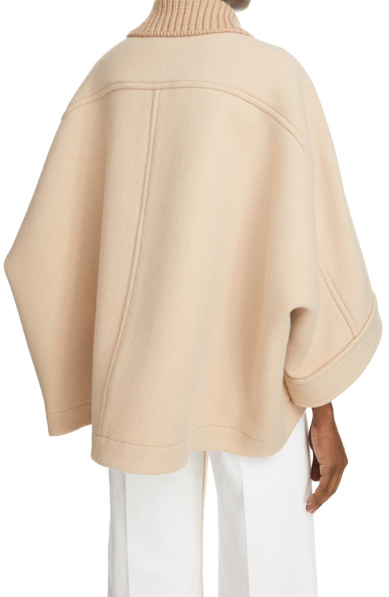 Chloé High Knit Collar Boxy Jacket, Alternate, color,