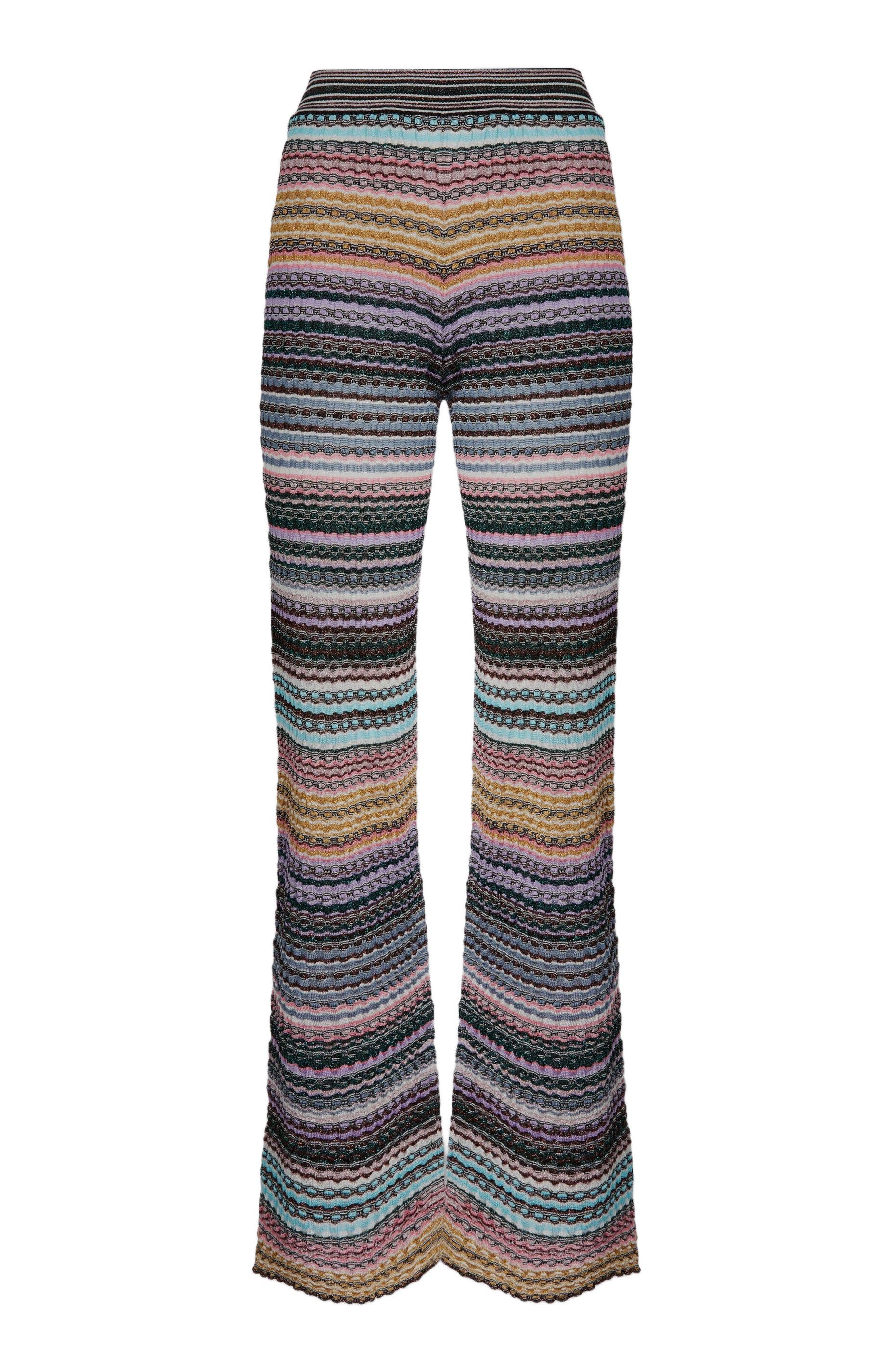 Straight Long Pants With Stripes - image 2
