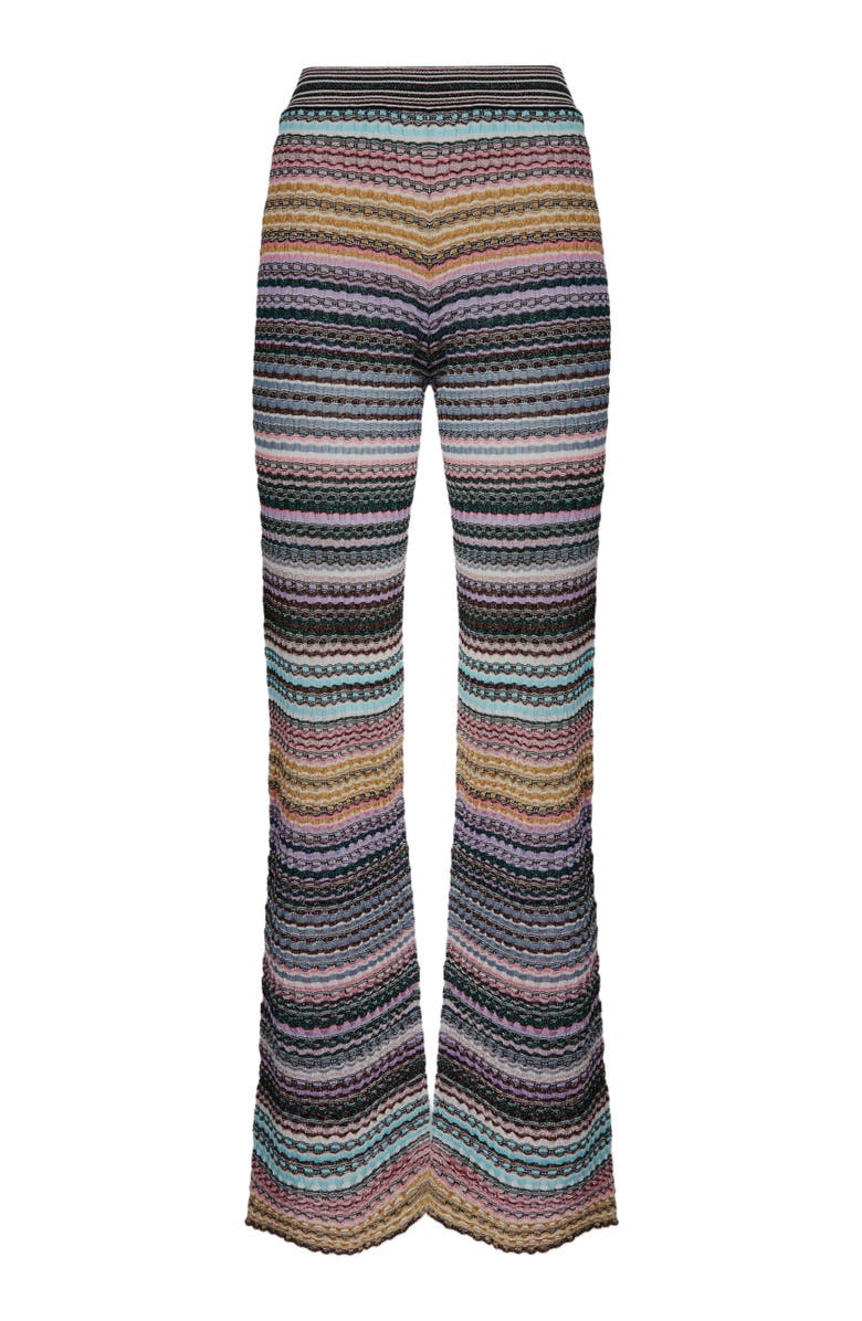 Missoni Straight Long Pants With Stripes, Alternate, color, Multicoloured