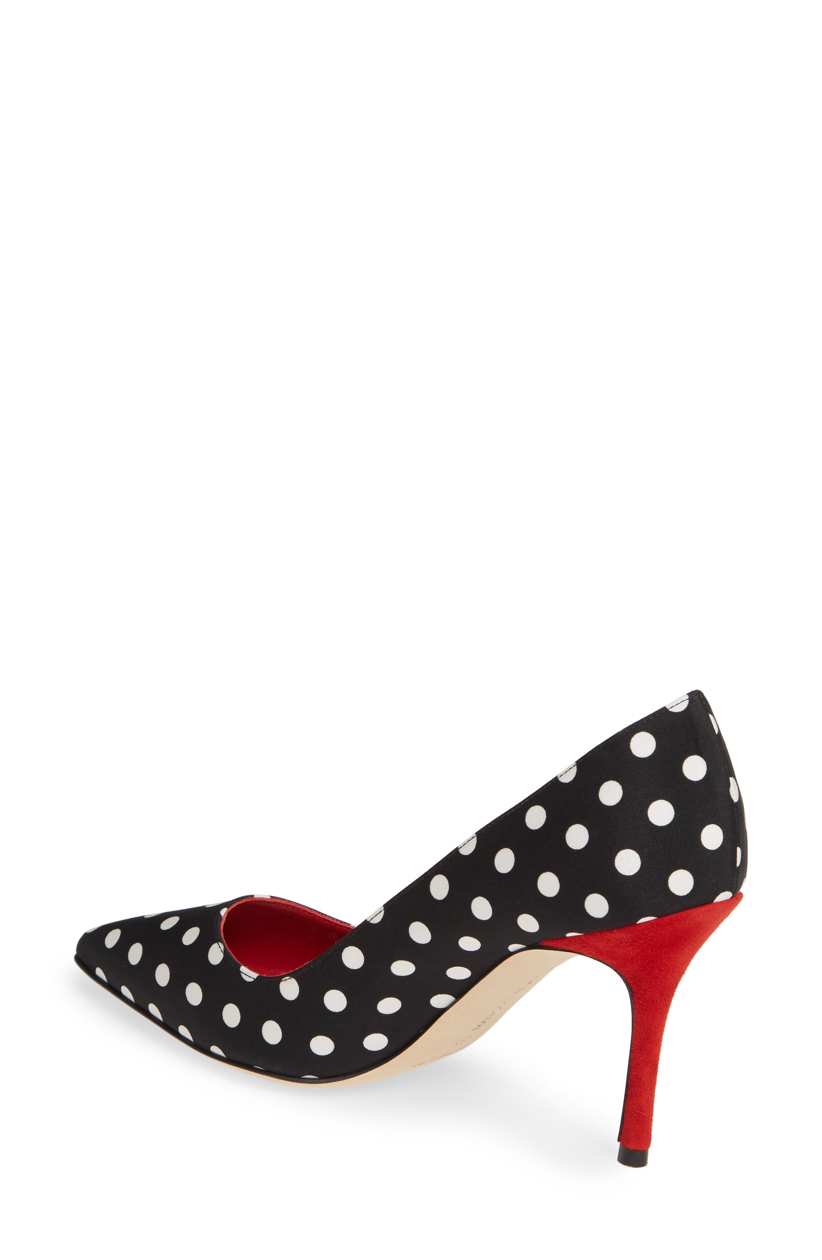 Manolo Blahnik BB Polka Dot Pump, Alternate, color, 