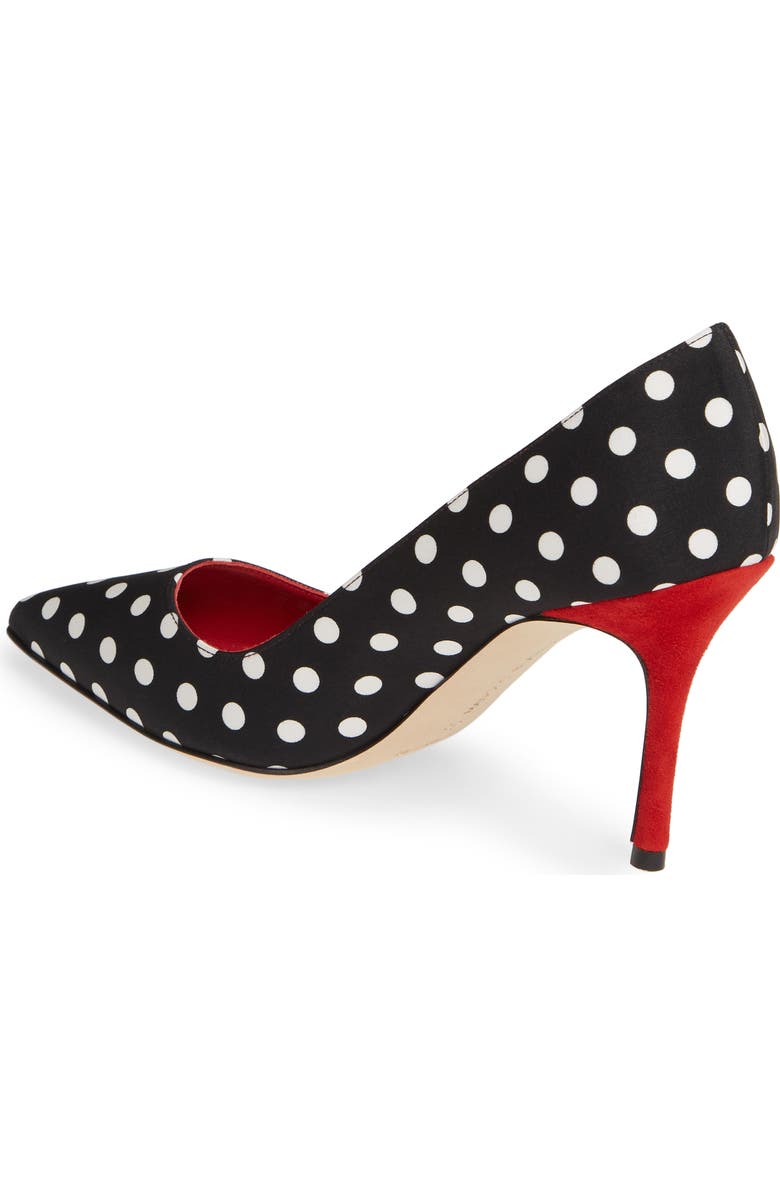 Manolo Blahnik BB Polka Dot Pump, Alternate, color,