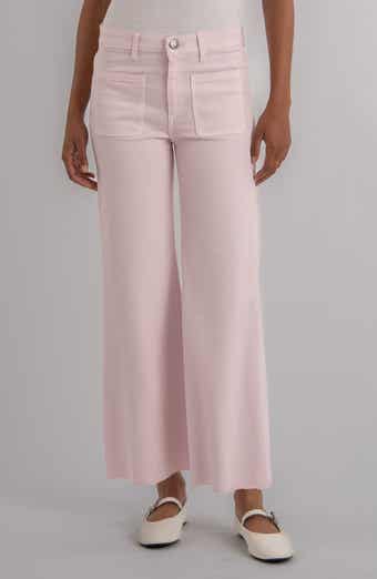 Meg High Rise Patch Pocket Wide Leg Jeans