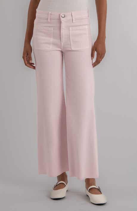 Meg High Rise Patch Pocket Wide Leg Jeans
