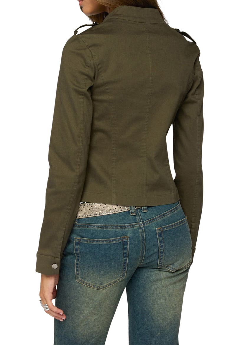 Aminda Napoleon Jacket, Alternate, color, OLIVE