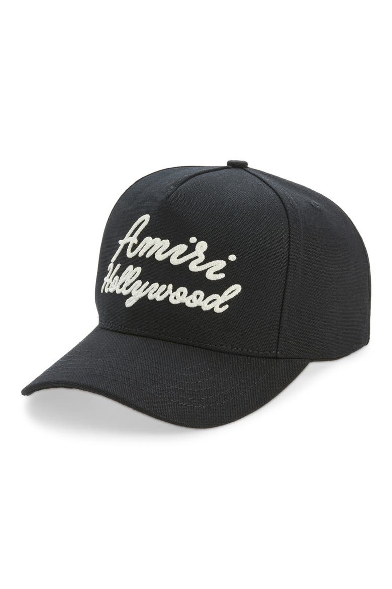 Logo Cotton Canvas Snapback Baseball Cap, Main, color, BLACK