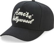 AMIRI Logo Cotton Canvas Snapback Baseball Cap