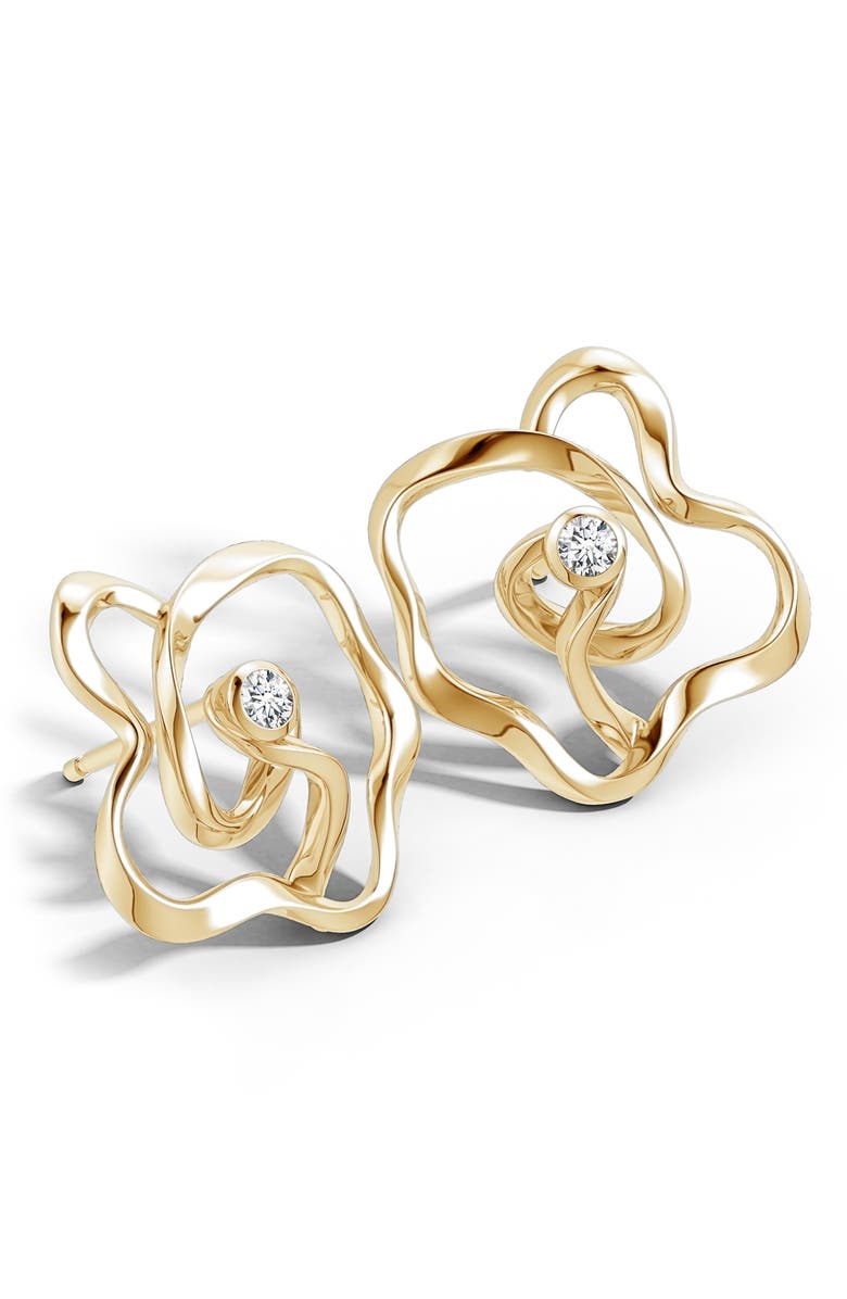 Natori Fine Jewelry Natori Sakura Diamond Flower Stud Earrings, Alternate, color, 