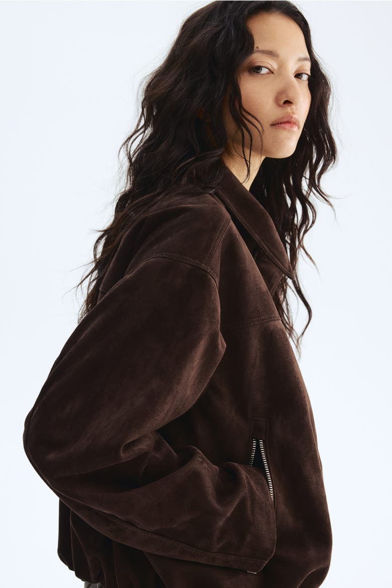 Napped Jacket, Alternate, color, Brown