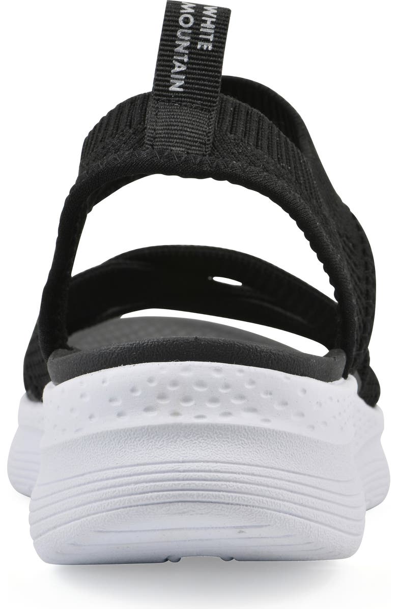 CLIFFS BY WHITE MOUNTAIN Charry Knit Sandal, Alternate, color, Black Fabric