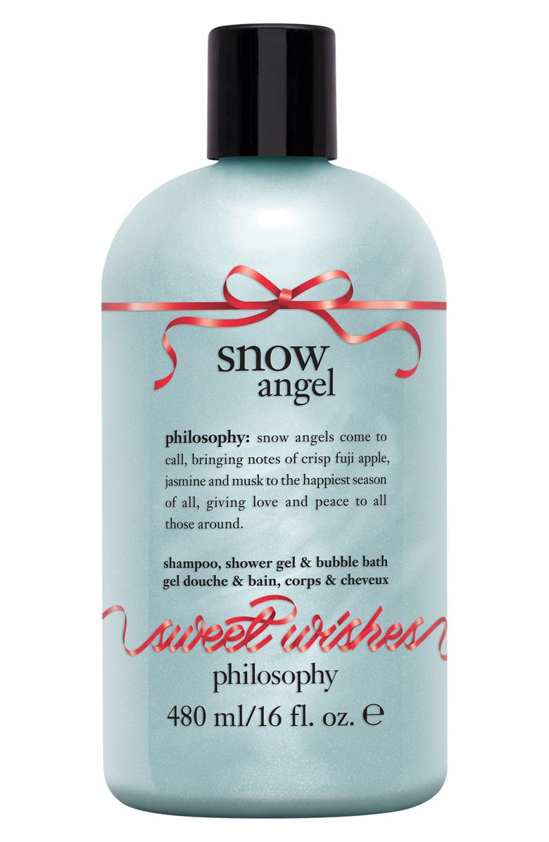 philosophy snow angel shampoo, shower gel & bubble bath, Main, color, 