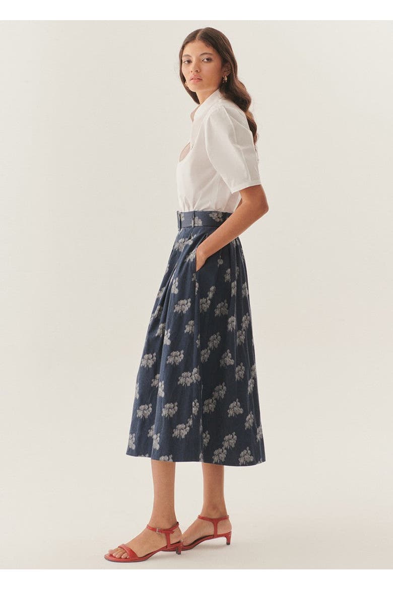 Thea Skirt, Alternate, color, INDIGO