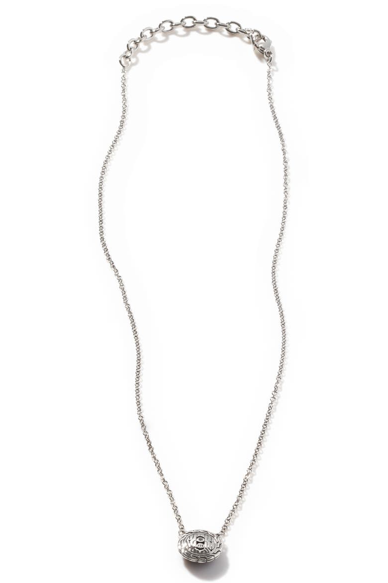 Chain Classic Pavé Pendant Necklace, Alternate, color, BLACK