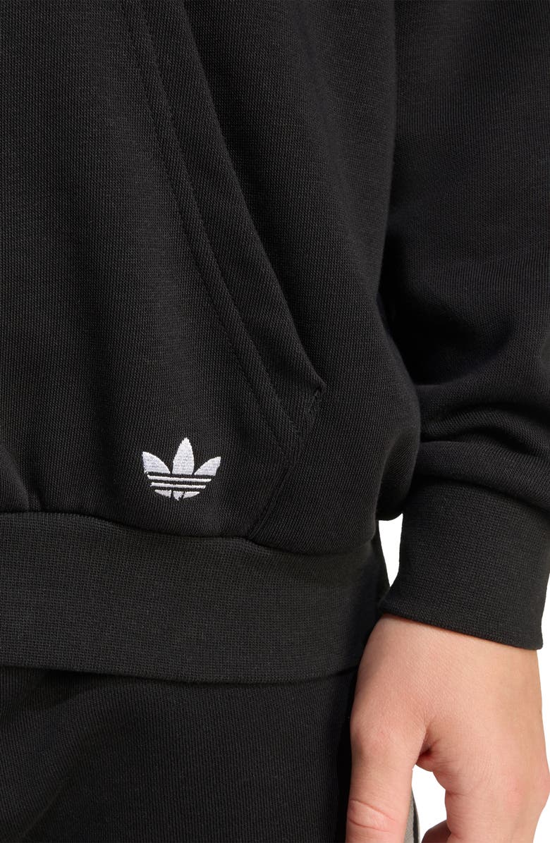 adidas Kids' Ghost Trefoil Graphic Hoodie, Alternate, color, Black