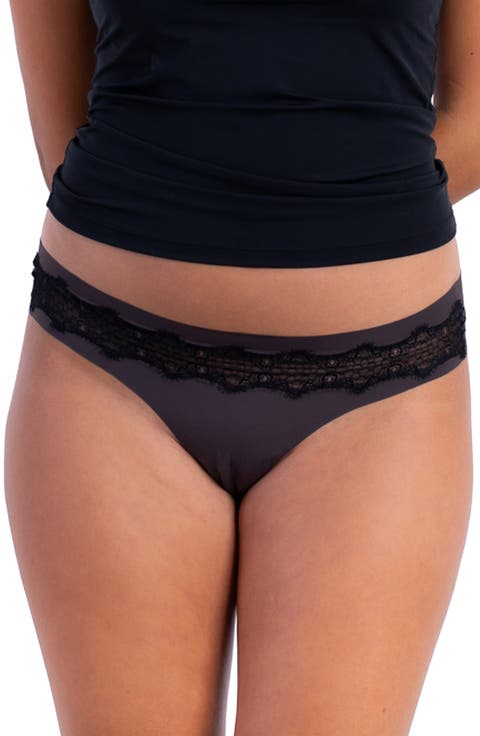 Soft Seamless Thong with Lace