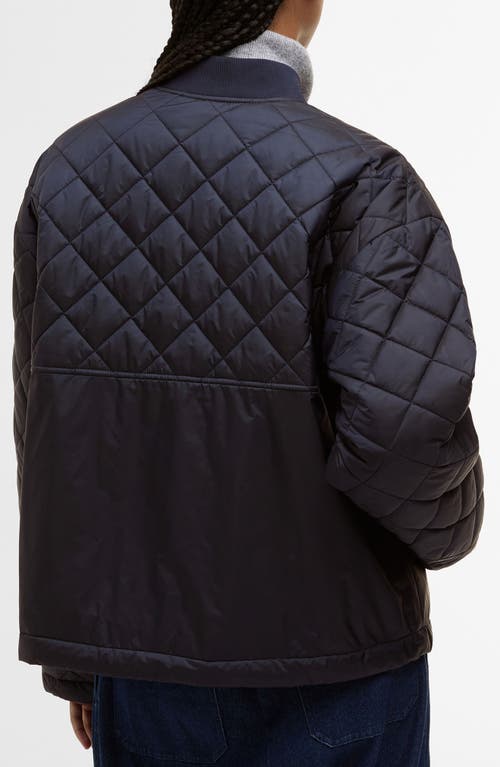 Barbour Wetherby Diamond Quilted Bomber Jacket In Red