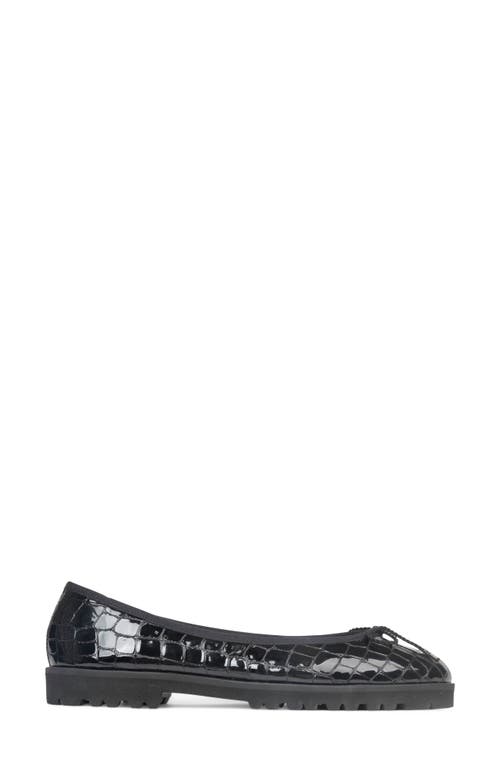 Paul Mayer Bravo Lug Sole Ballet Flat In Black