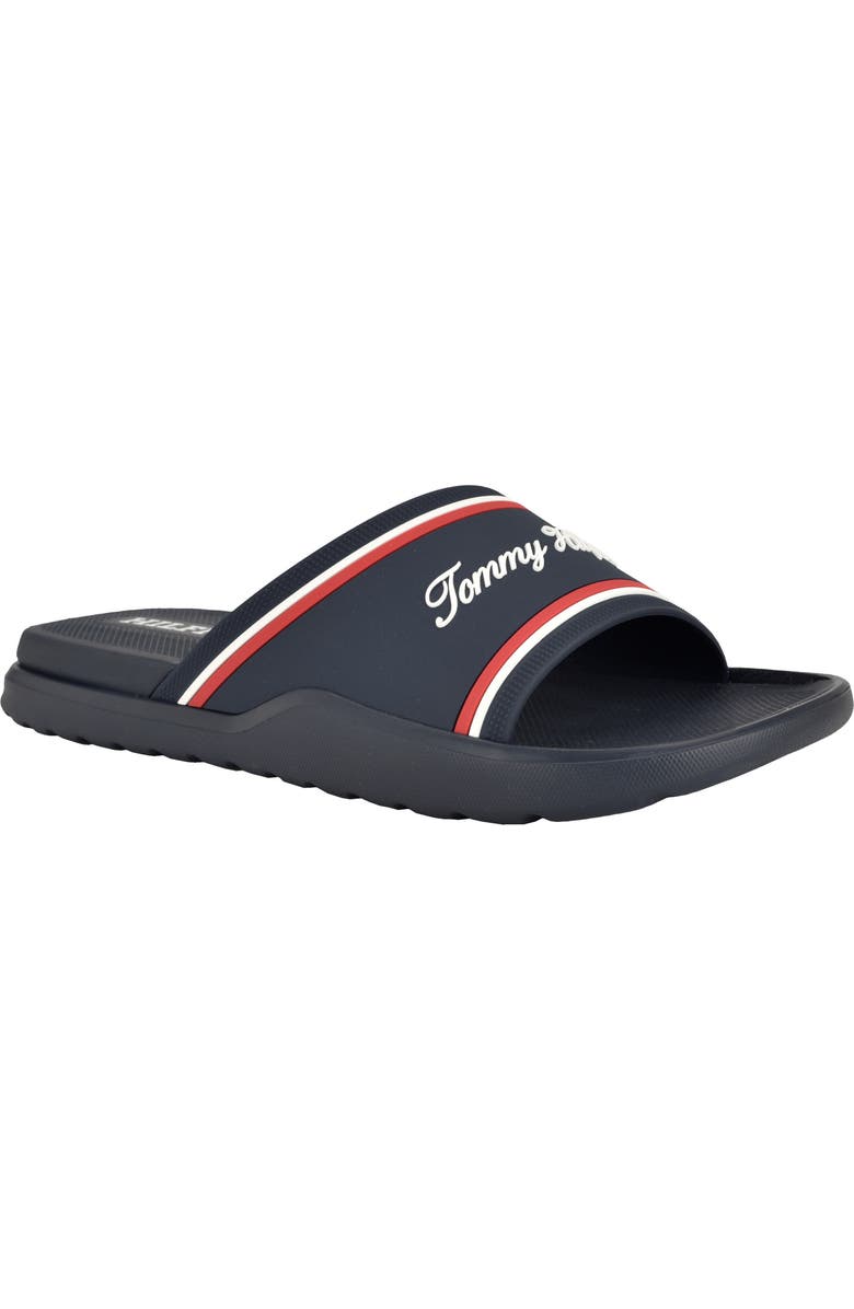 Tommy Hilfiger Momil Slide Sandal, Main, color, Navy Multi