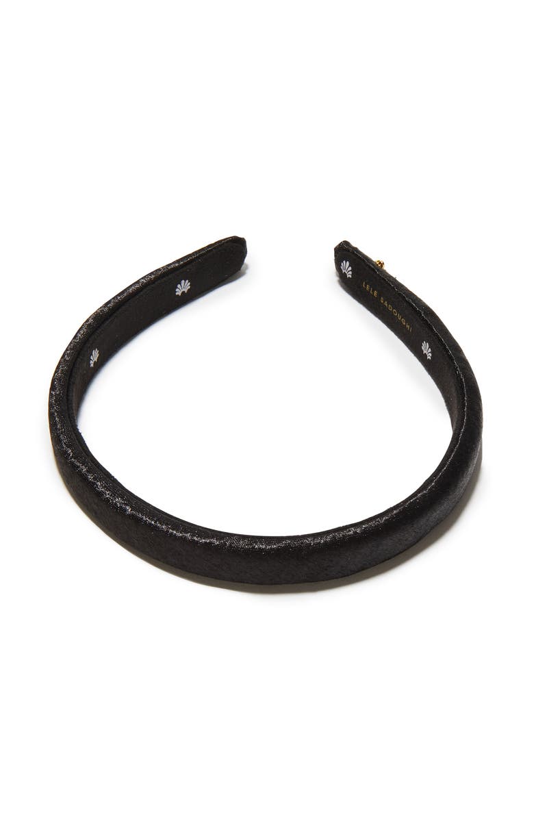 Lele Sadoughi Jet Silk Gigi Headband, Alternate, color, Jet 001