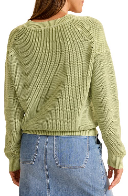 Tommy Bahama Indigo Palms Cotton V-neck Sweater In Green