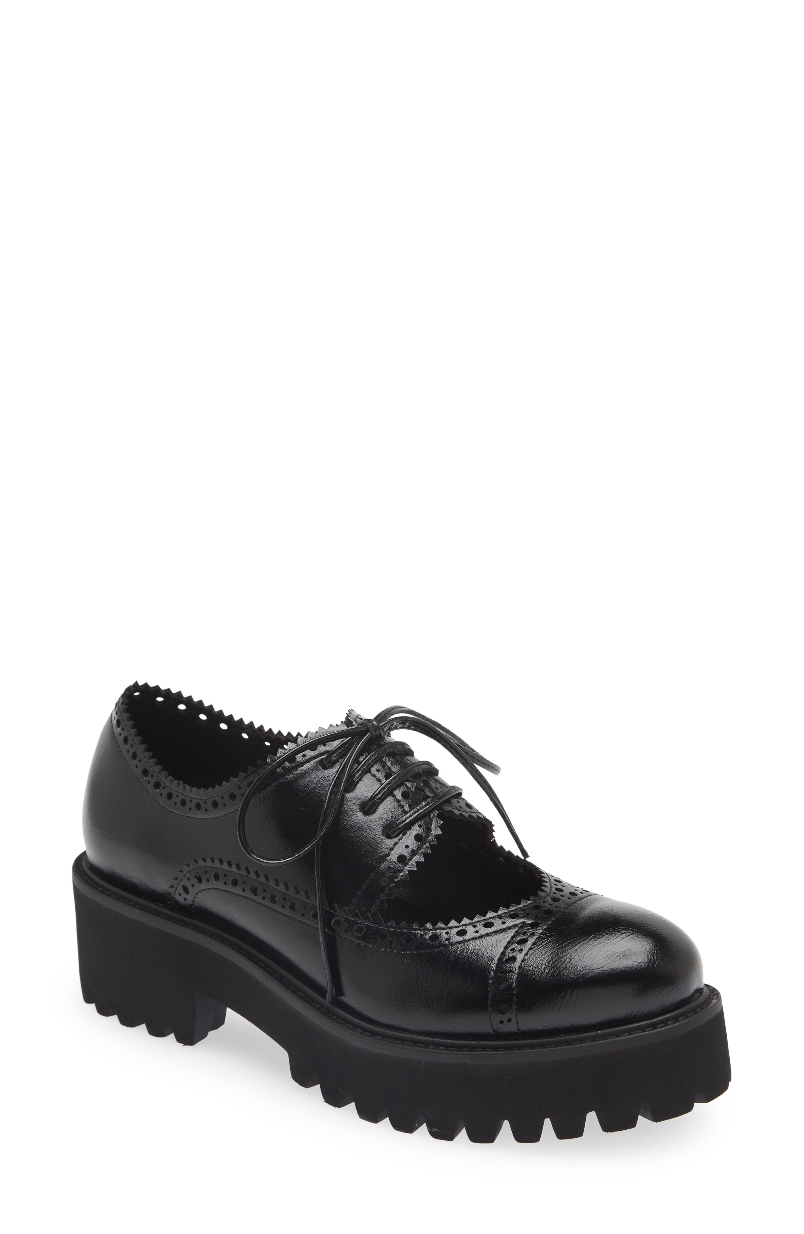 Jeffrey Campbell Realistic Cutout Platform Oxford, Main, color, Black