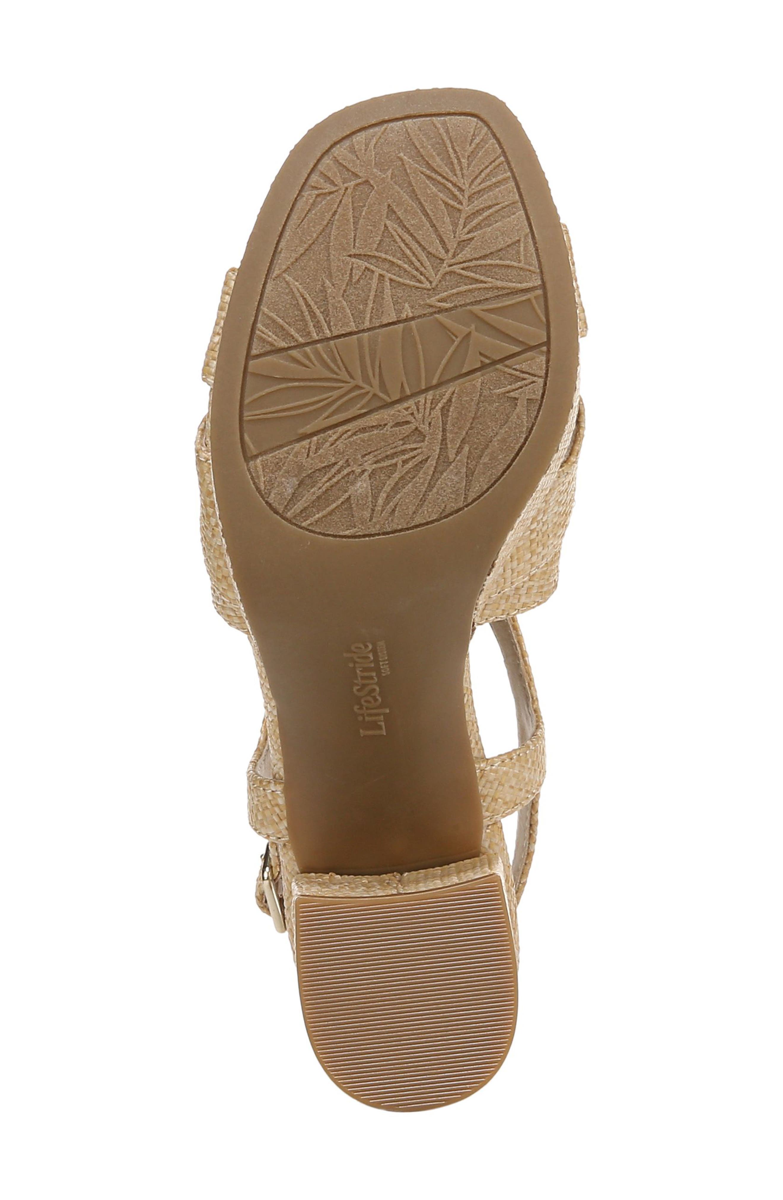 Adrianna Slingback Platform Sandal - Wide Width Available, Alternate, color, NATURAL