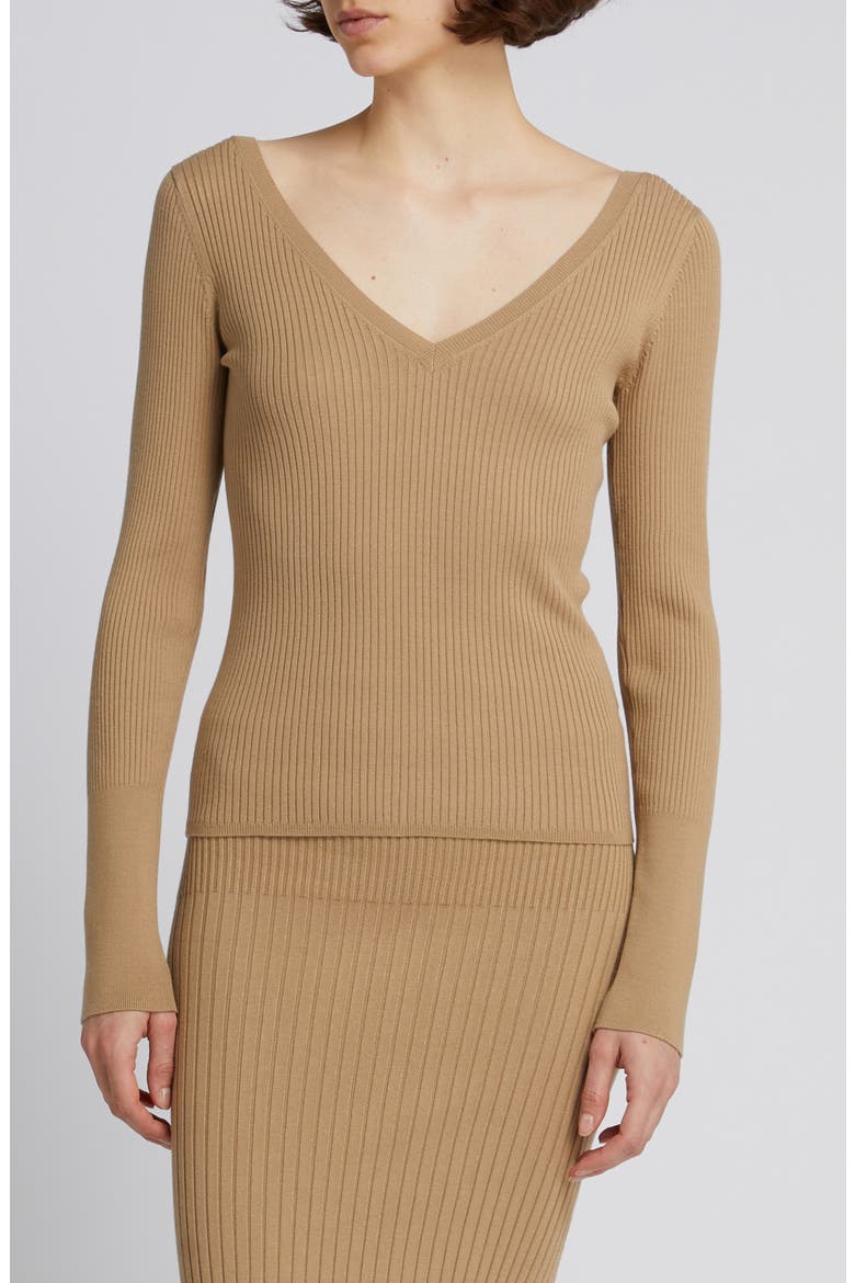 Salice Rib Sweater, Main, color, BEIGE