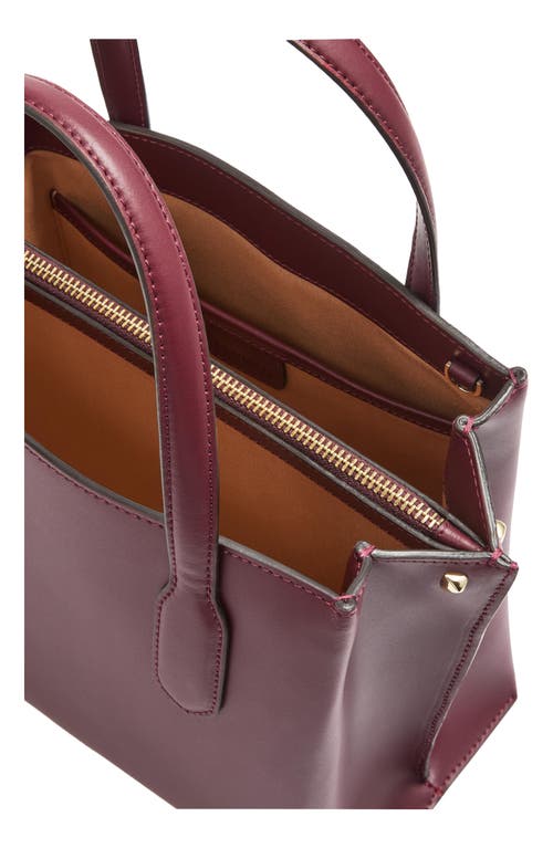Lk Bennett Lola Leather Tote In Maroon