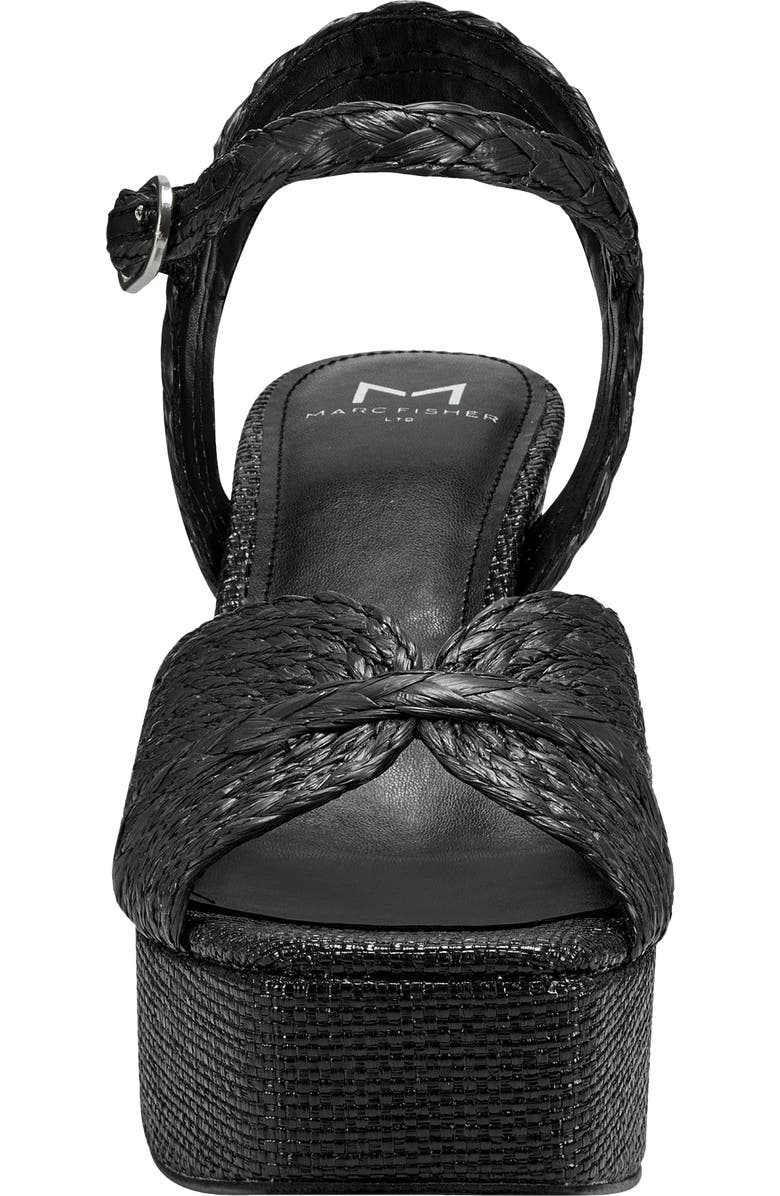 Marc Fisher LTD Chela Platform Raffia Sandal, Alternate, color,