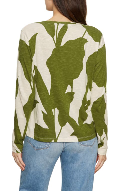 Sanctuary Print Split Neck Knit Top