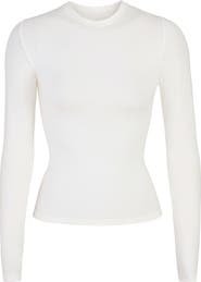 SKIMS Stretch Cotton Jersey Long Sleeve T-Shirt
