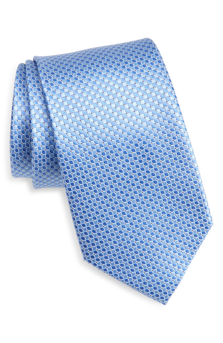 Nordstrom Solid Textured Silk Tie, Main, color, Light Blue