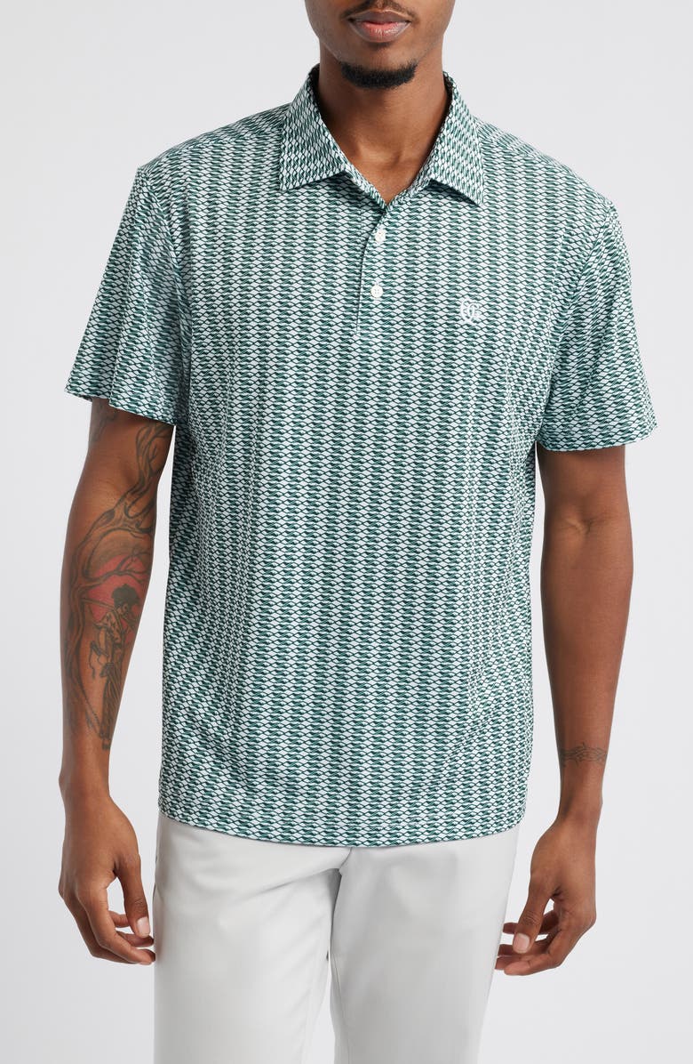 Quiet Golf Monogram Waves Golf Polo, Main, color, 
