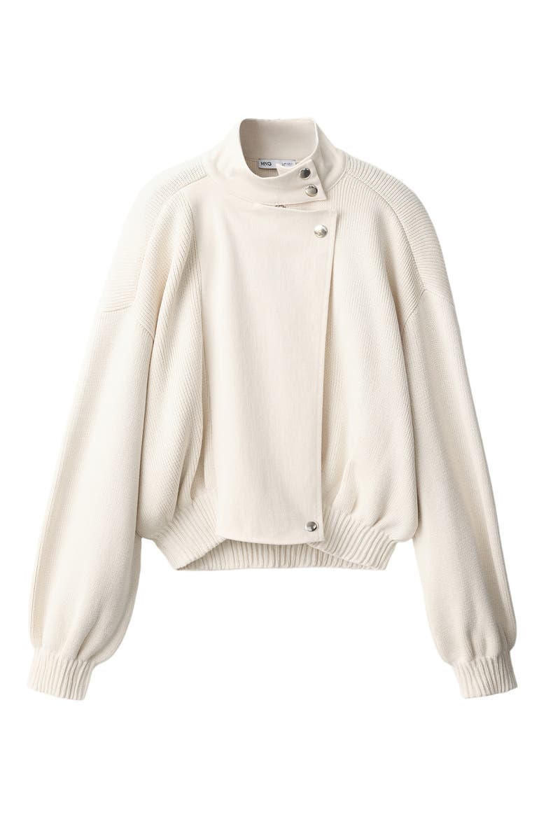 Knit Moto Jacket, Alternate, color, ECRU