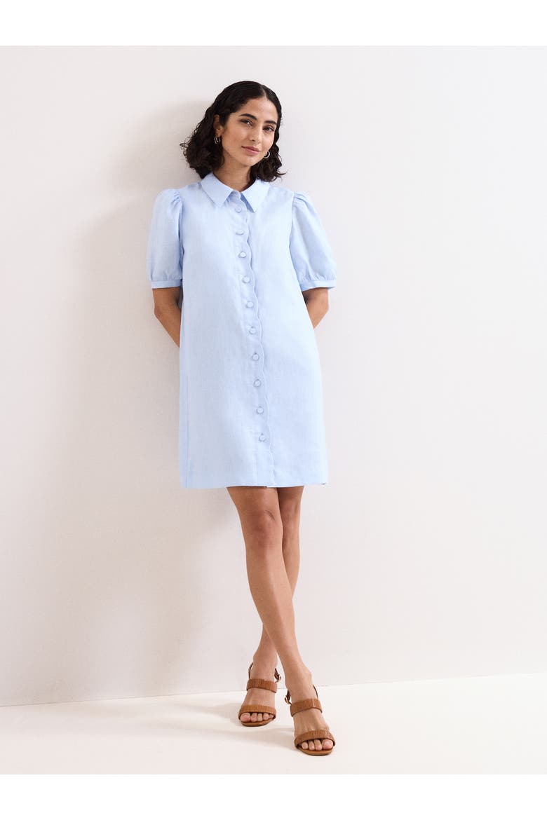 Candice Linen Dress, Main, color, Pale Blue