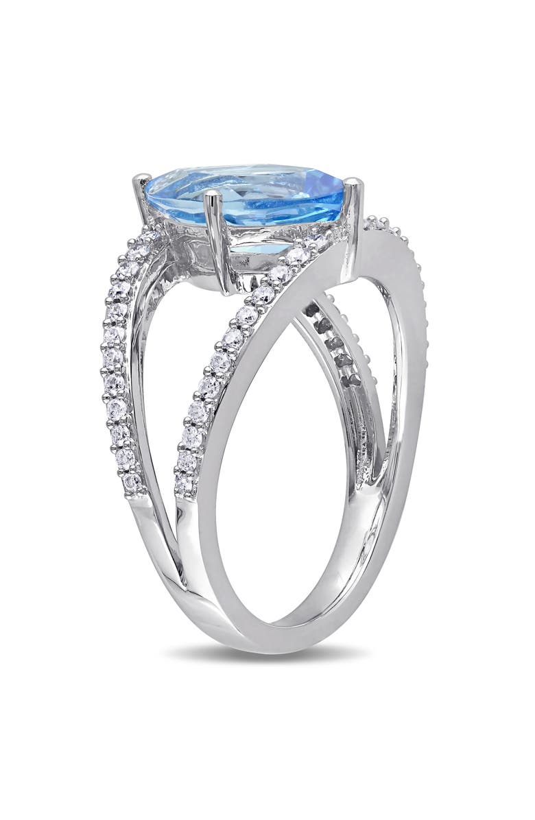 Julianna B. Swiss Blue Topaz & Diamond Ring 14k, Alternate, color, Topaz