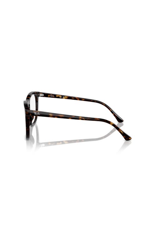 Ray Ban Ray-ban 51mm Square Optical Glasses In Brown