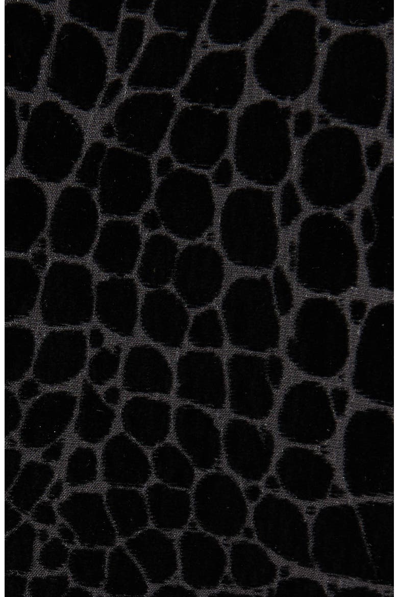 Croc Jacquard Velvet Jacket, Alternate, color, BLACK