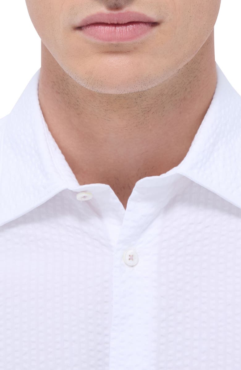 Bugatchi Julian Shaped Fit Button-Up Shirt, Alternate, color, Dusty Pink