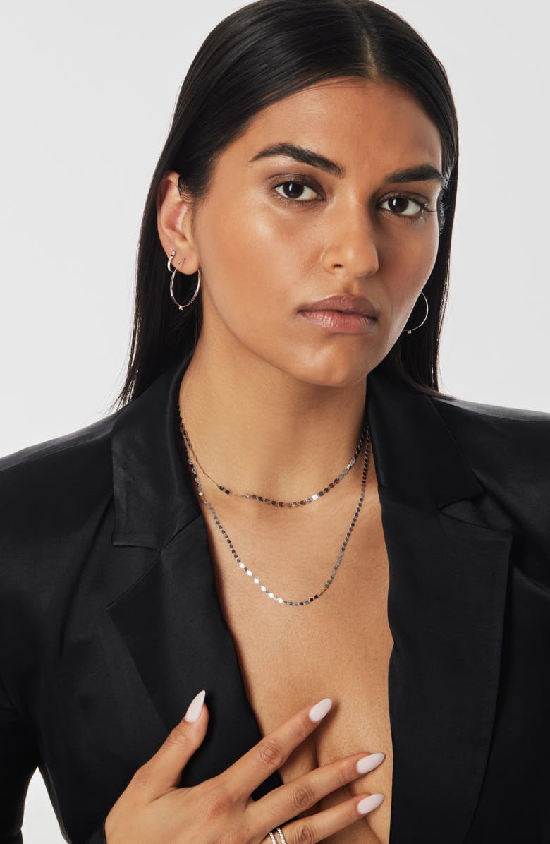 LANA Petite Nude 14K Gold Chain Choker, Main, color, White Gold