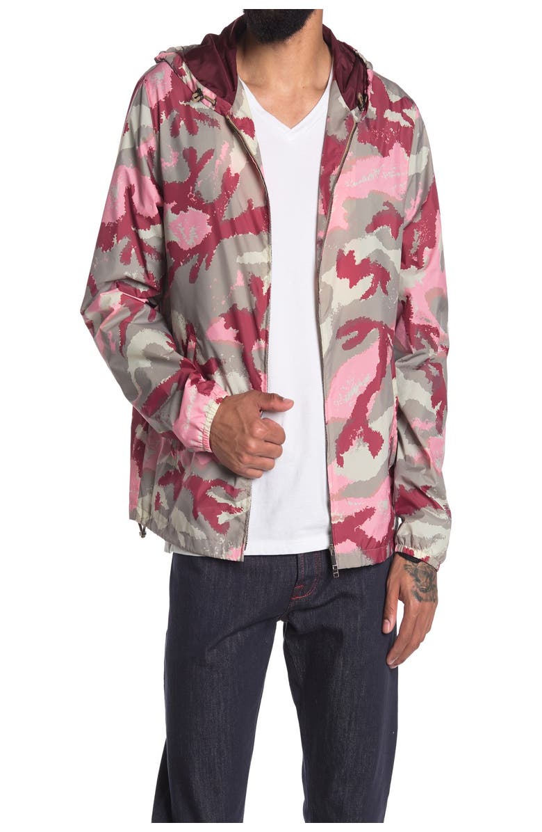 Valentino Hooded Camo Giubbino Jacket, Main, color,