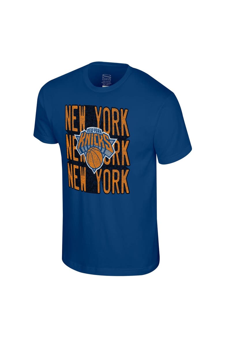 Unisex Stadium Essentials  Royal New York Knicks Step Up T-Shirt, Alternate, color, Royal