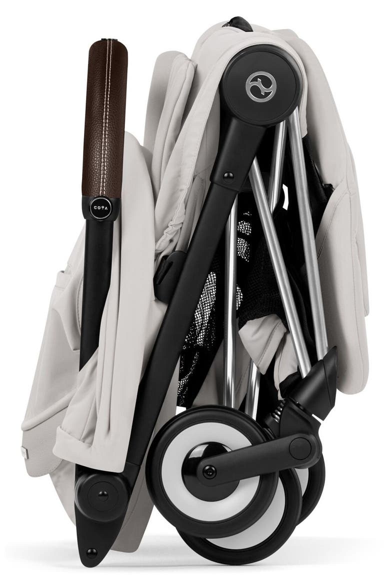 Coya Compact Lightweight Travel Stroller – Style Collection, Alternate, color, CHROME/ CITY GREY