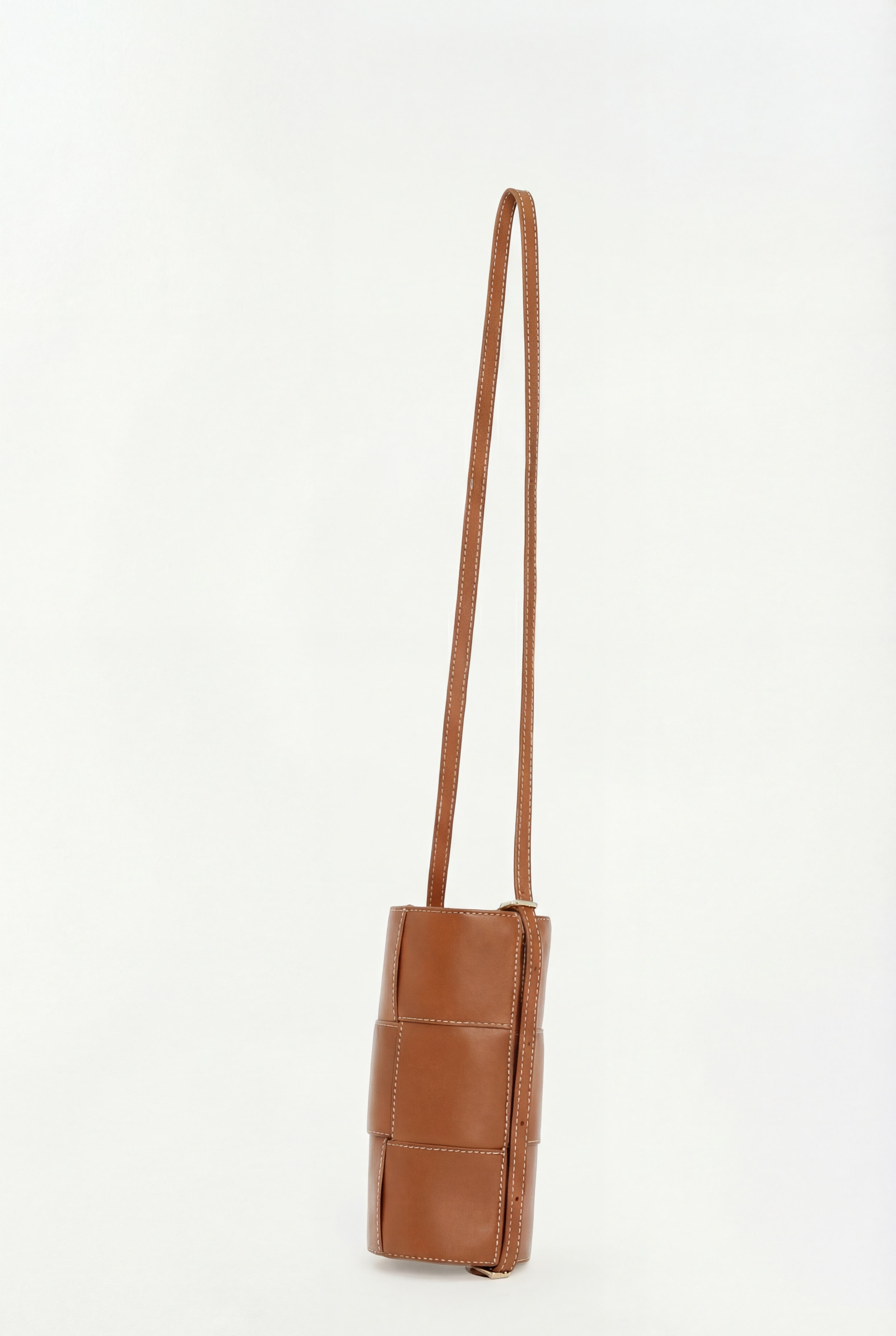 Furniq UK Harley Woven Leather Handbag, Alternate, color, Tan Brown