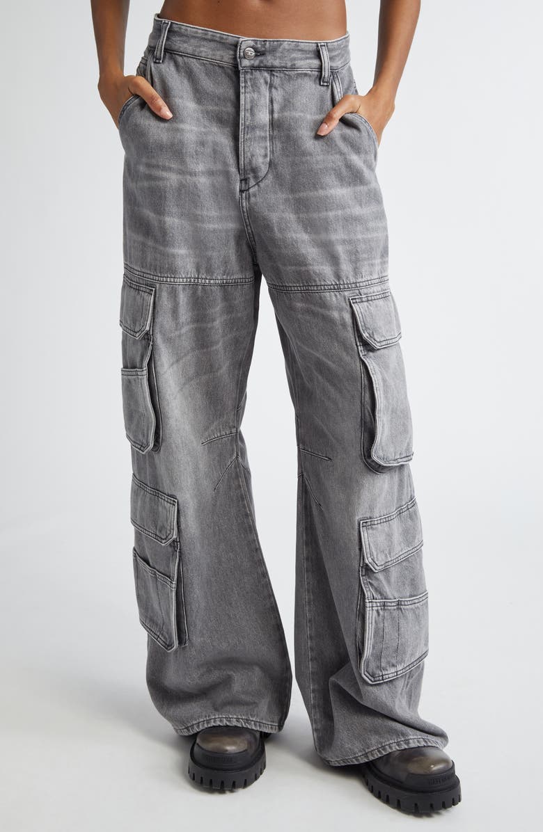 DIESEL<sup>®</sup> D-Sire Wide Leg Cargo Jeans, Main, color, 