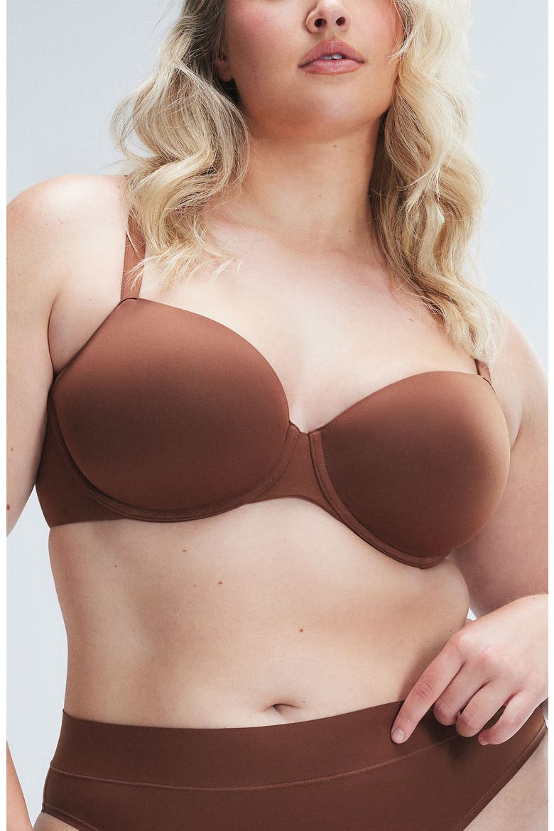 Soft N' Savage Padded Demi Bra, Alternate, color, BROWN SUGAR NUDE