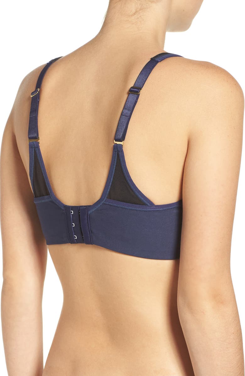 Natori Zen Convertible Underwire Sports Bra, Alternate, color, Midnight Navy/ Black