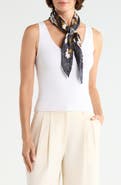 NORDSTROM RACK Pleated Satin Scarf