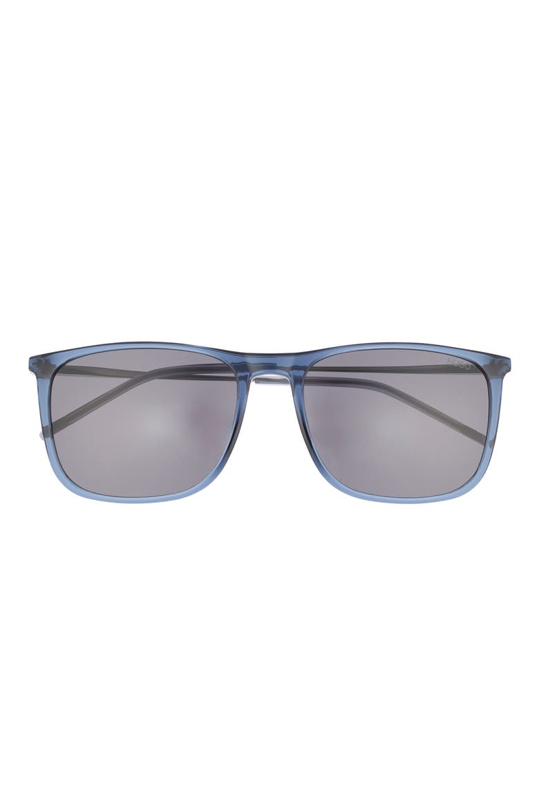 57mm Square Sunglasses, Main, color, BLUE PALLADIUM