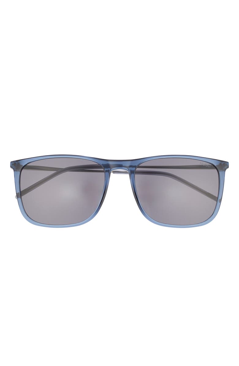 BOSS 57mm Square Sunglasses, Main, color, Blue Palladium