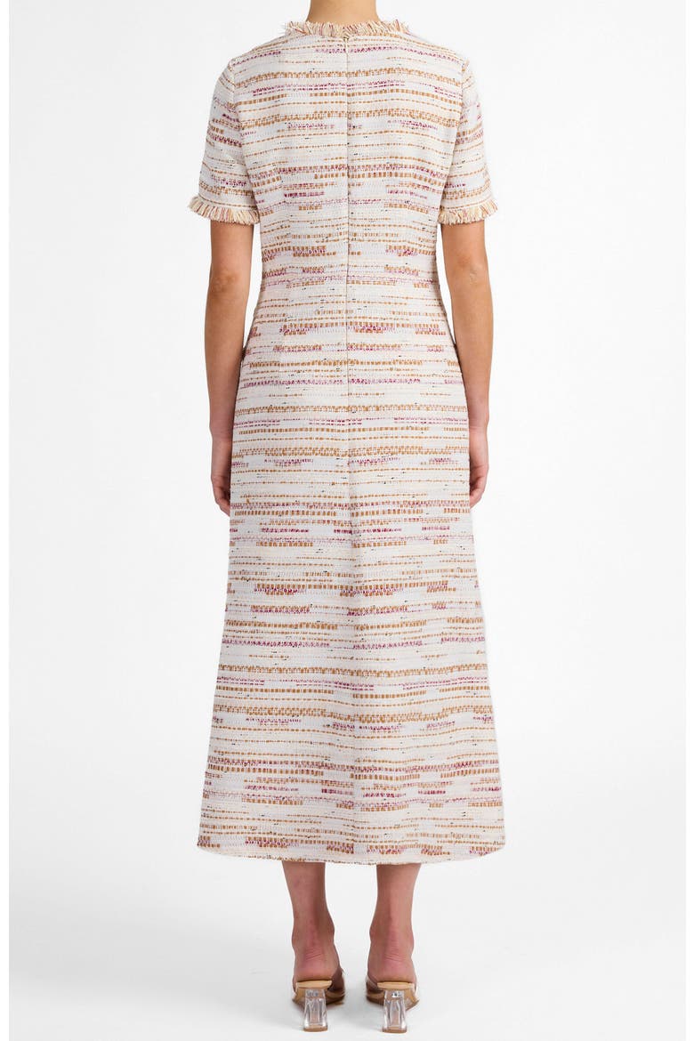 Adelle Midi A-Line Dress in Modern Tweed, Alternate, color, Chai